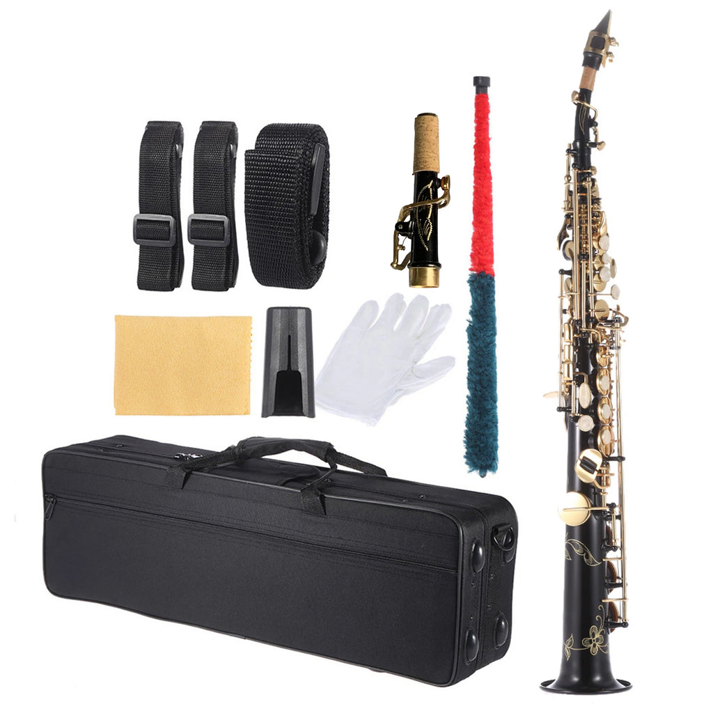 Brass Straight Soprano Saxophone Bb B Flat