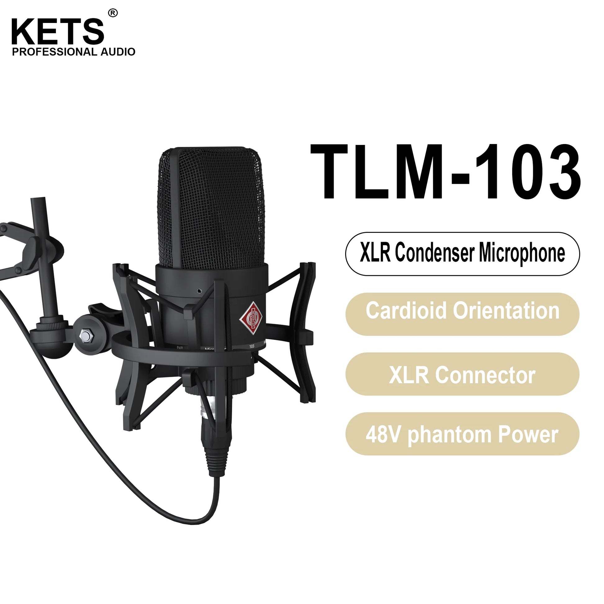 TLM 103 XLR Condenser Microphone Professional Home Studio