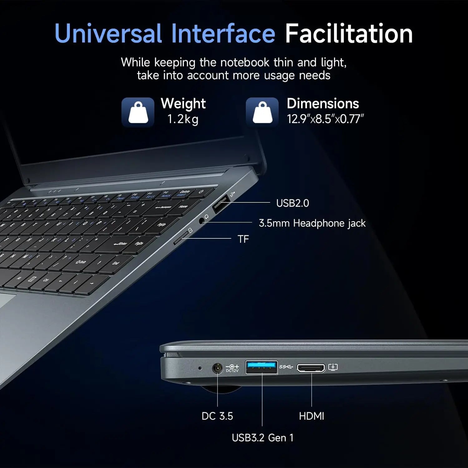 14 Inch Laptop Intel Celeron N3350 6GB RAM