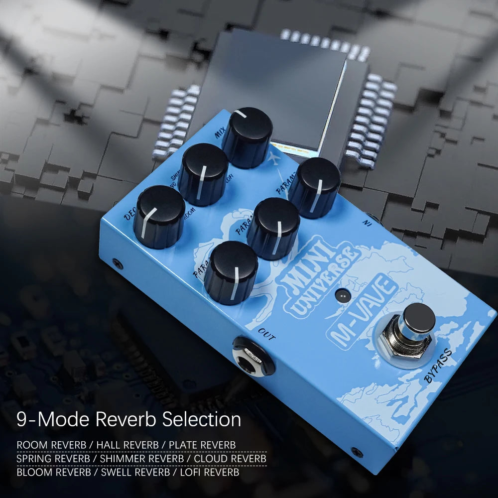M-vave Mini Universe Digital Pedal 9 Reverb Effects