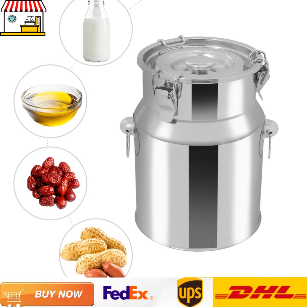 Stainless Steel Airtight Household Bucket| 5L/1.32Ga organizer