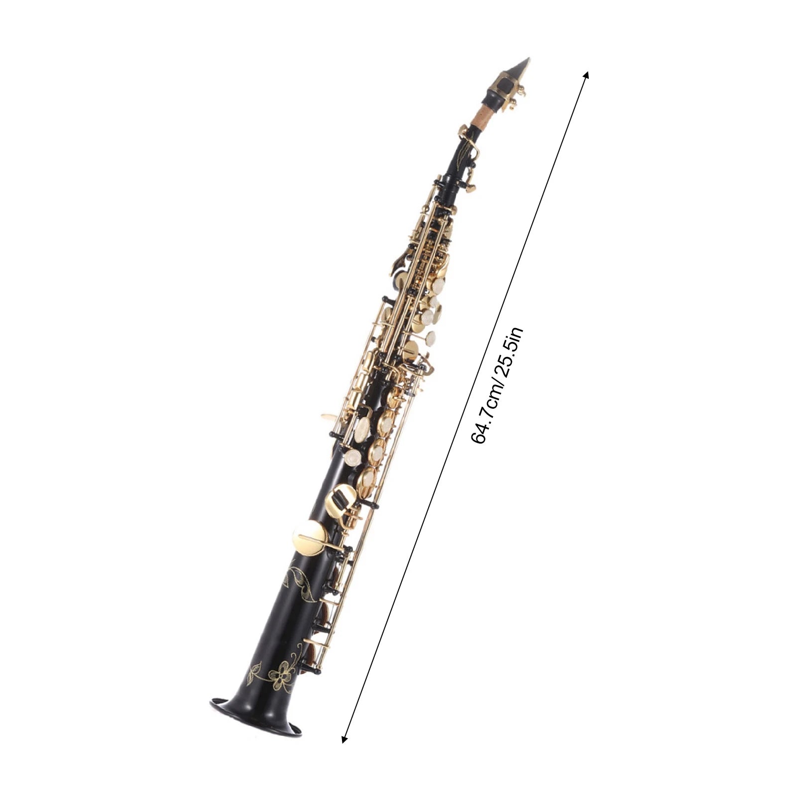 Saxophone Bb B Flat Woodwind Brass Straight Soprano