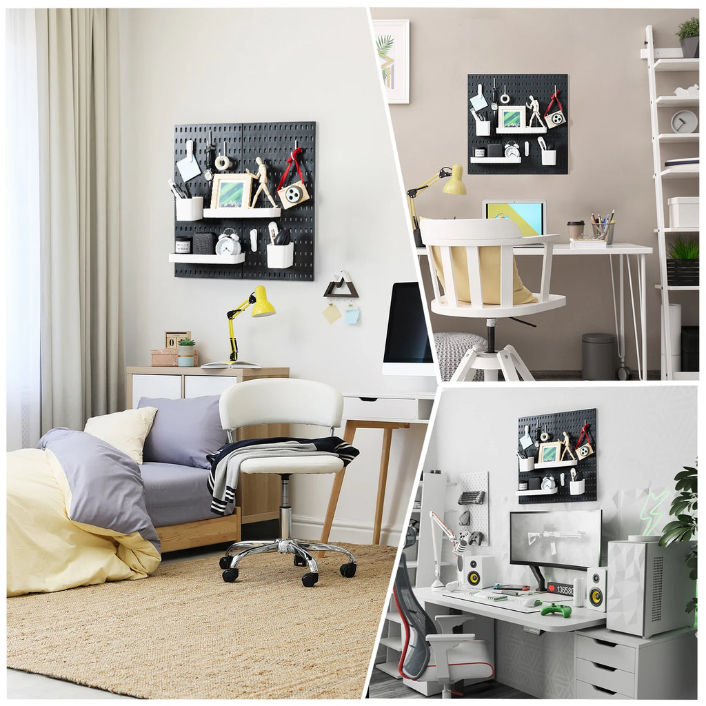 Organizer Kit, 4 Pieces Pegboards and 17 Accessories
