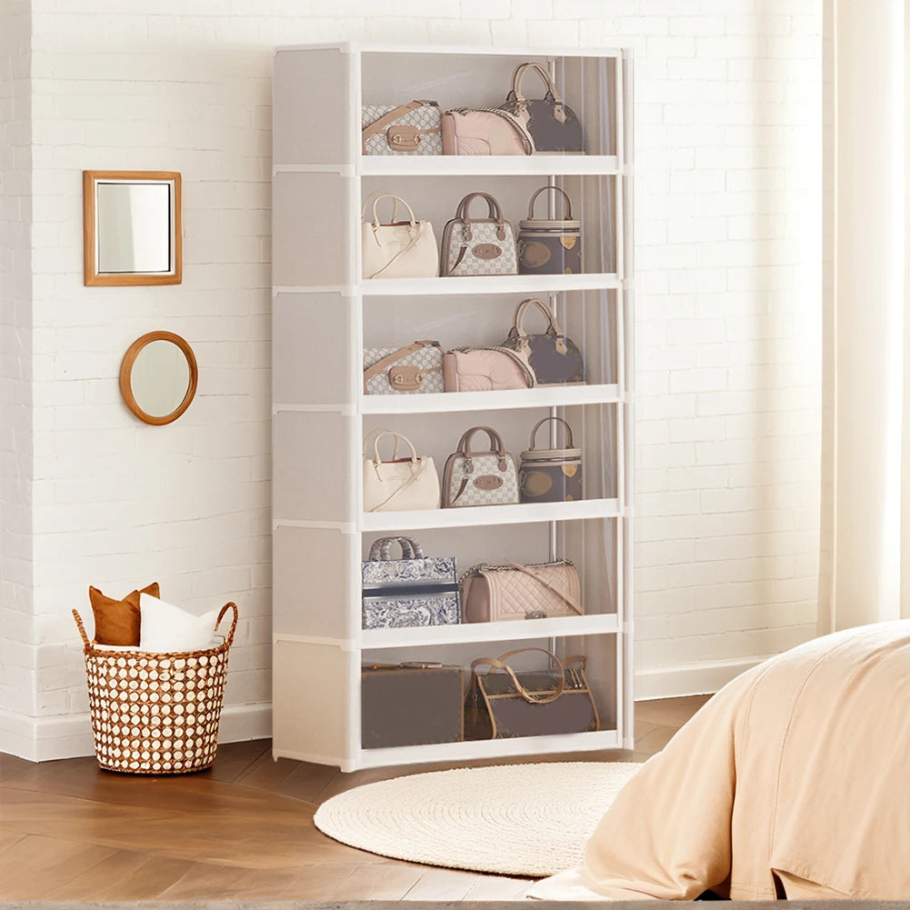 7 Tiers Shoe Rack Organizer with Lid Storage