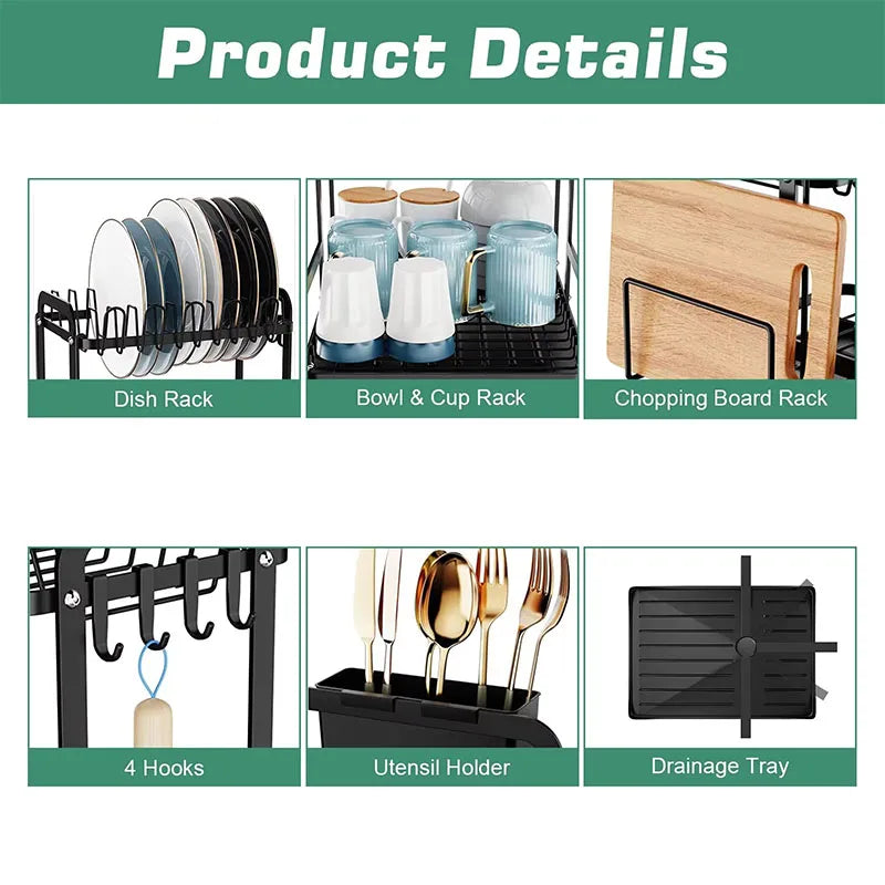 New 360° rotating storage rack double-layer