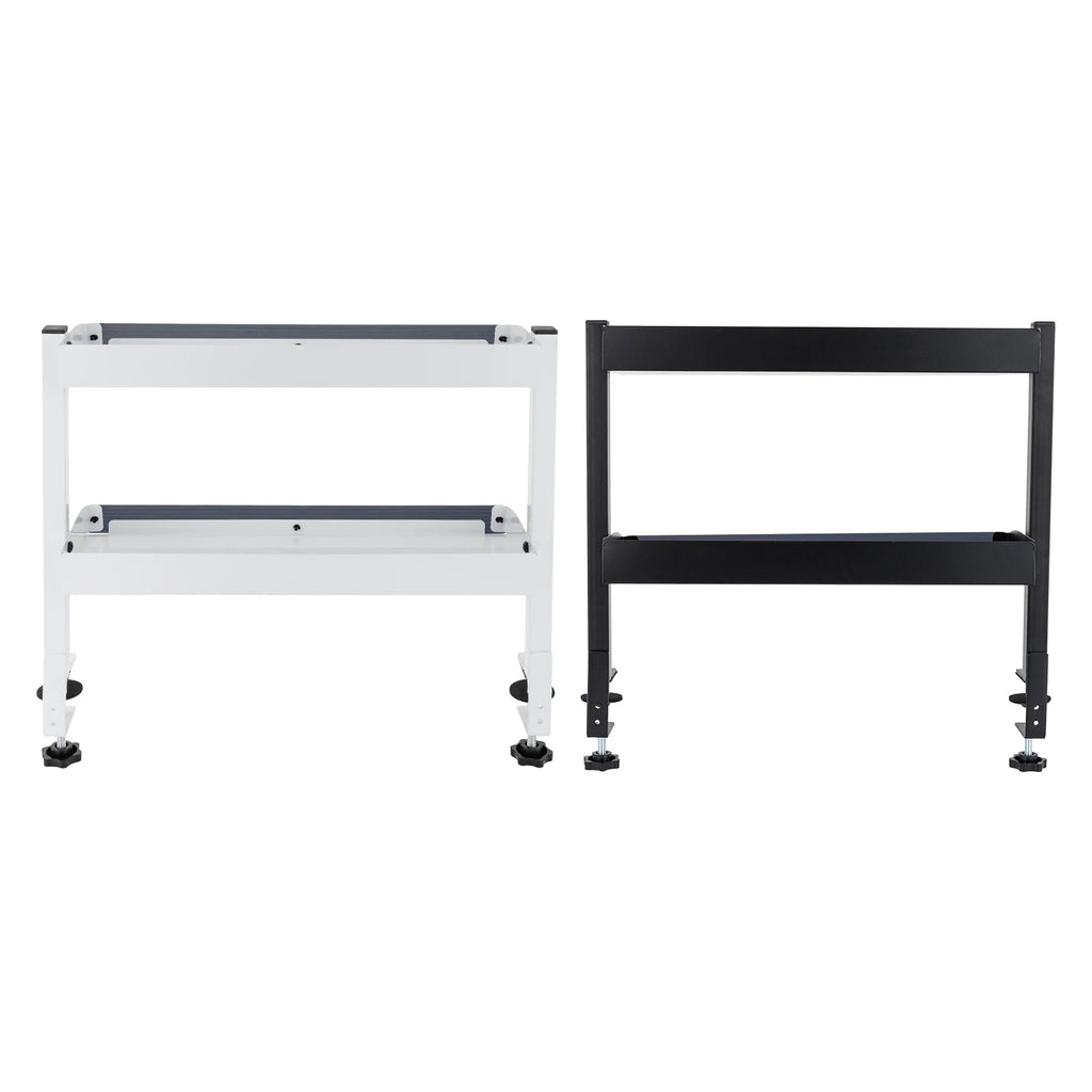 Black/White 2-Tier Shelving with Adjustable Storage Tray