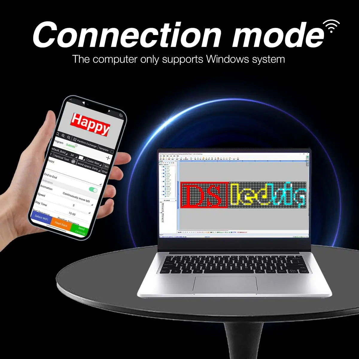 Full-Color Programmable WiFi Rolling Information Display