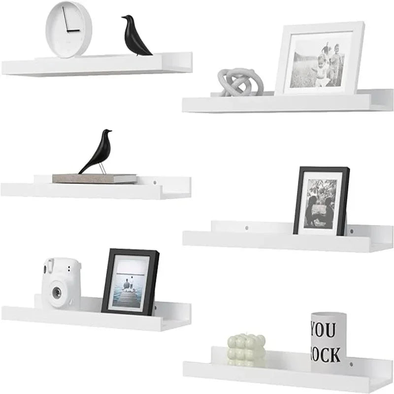 6 pieces Honor wall display stand, white