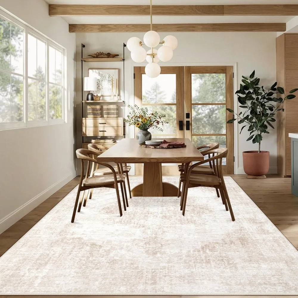 Area Rug Vintage Large Washable Retro Medallion