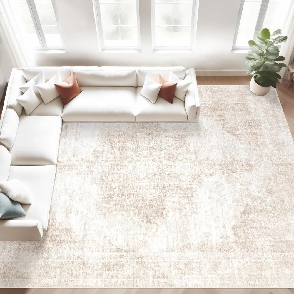 Area Rug Vintage Large Washable Retro Medallion