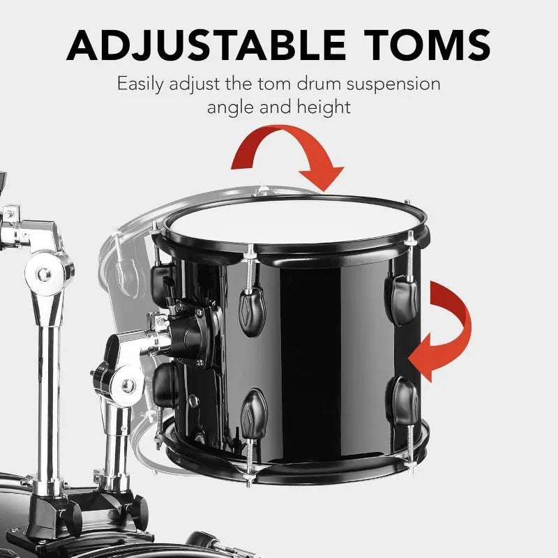 5-Piece Full Size Complete Adult Drum Set