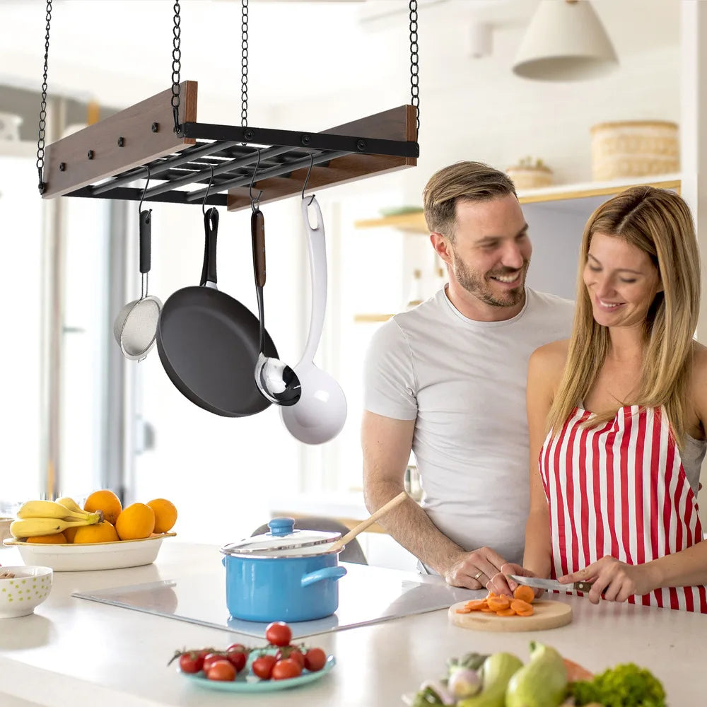 Hanging Pot Pan Storage Adjustable Spring Clips