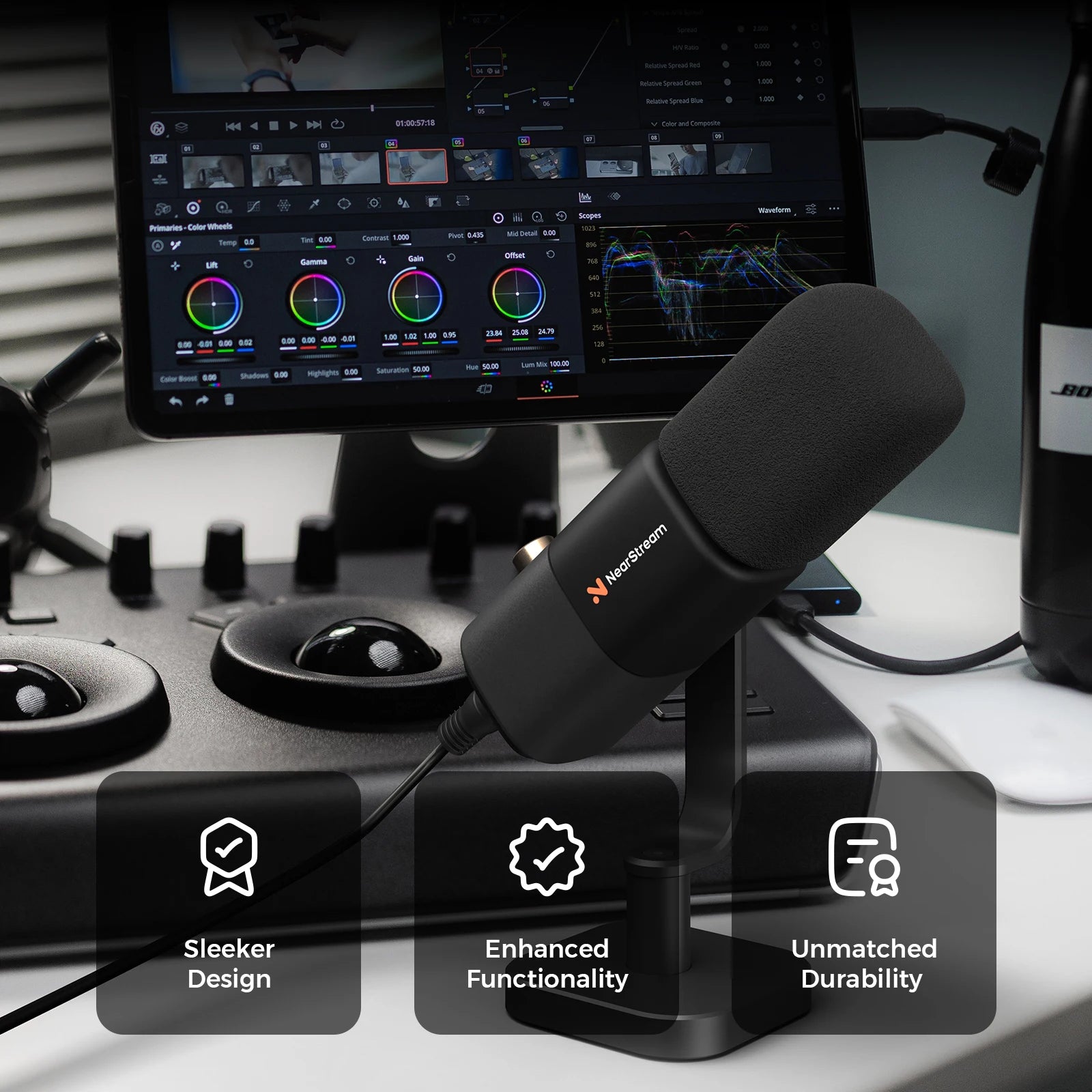 NearStream Professional pc Mic USB XLR Dynamic Microphone