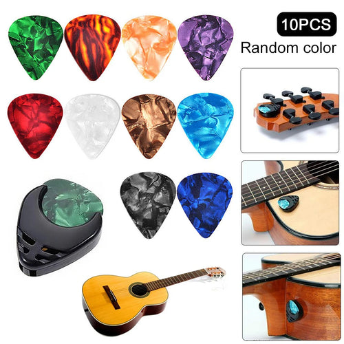 10 Pieces Multicolor Guitar Picks Celluloid Premium Plastic