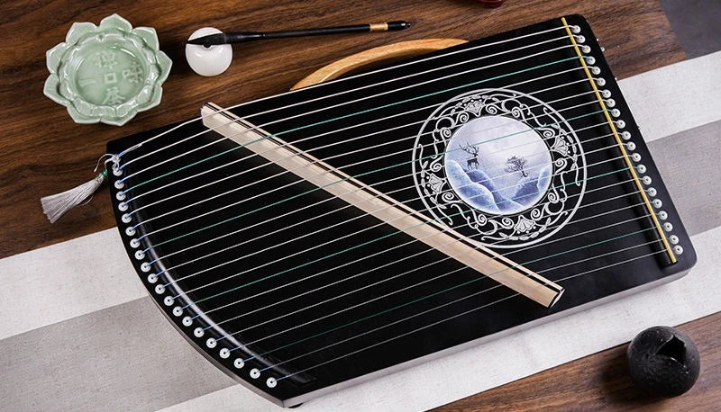 Wooden 21-string Mini Guzheng Technique Training Portable