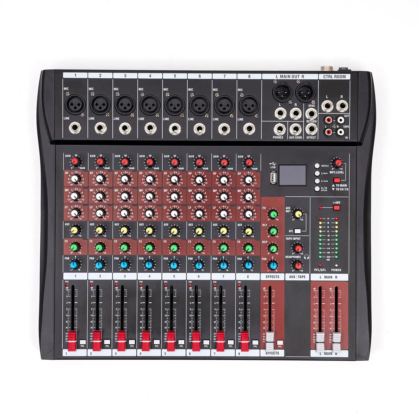 8 Channel bluetooth Live Studio Audio Mixer