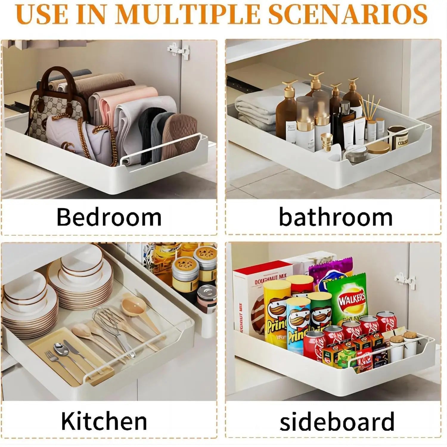 Pull out Heavy Duty Sliding Basket Drawer