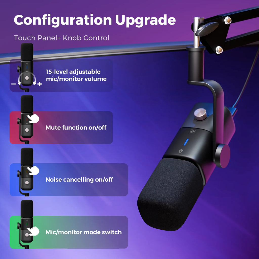 NearStream Professional pc Mic USB XLR Dynamic Microphone