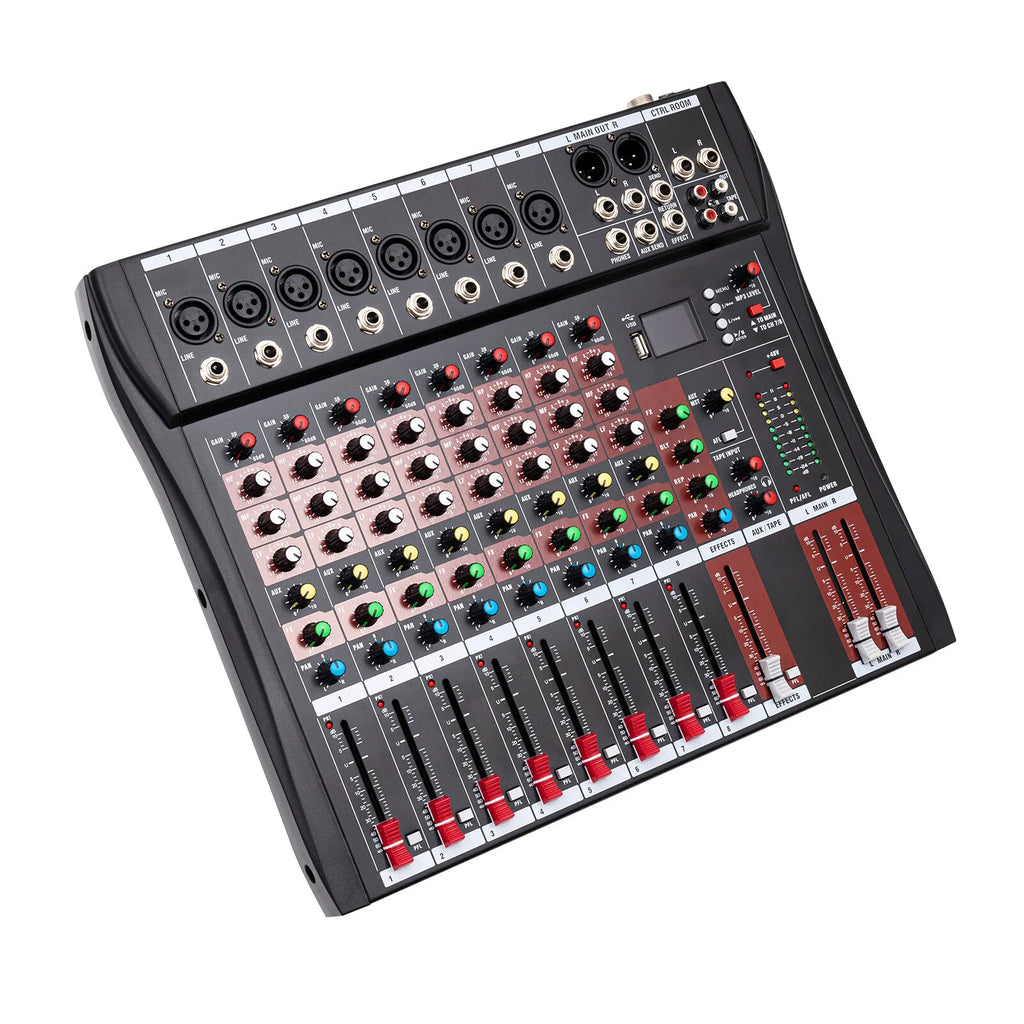 8 Channel bluetooth Live Studio Audio Mixer