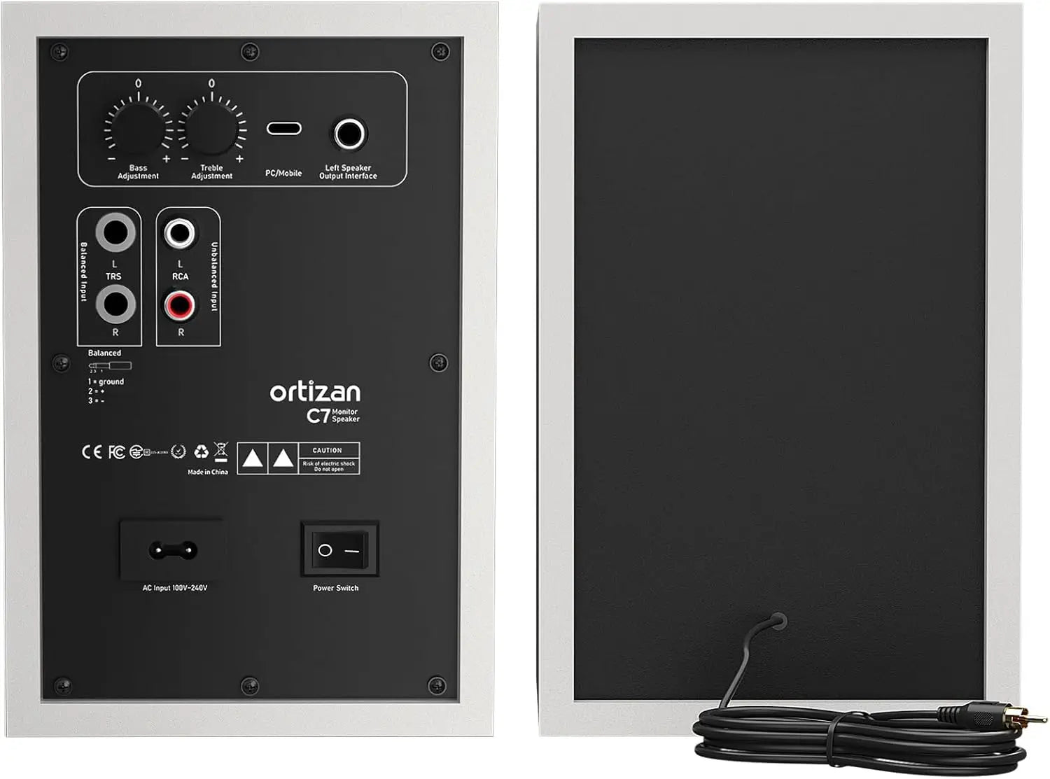 Ortizan C7 Dual-Mode 2.0 Studio, Active Monitor Speakers