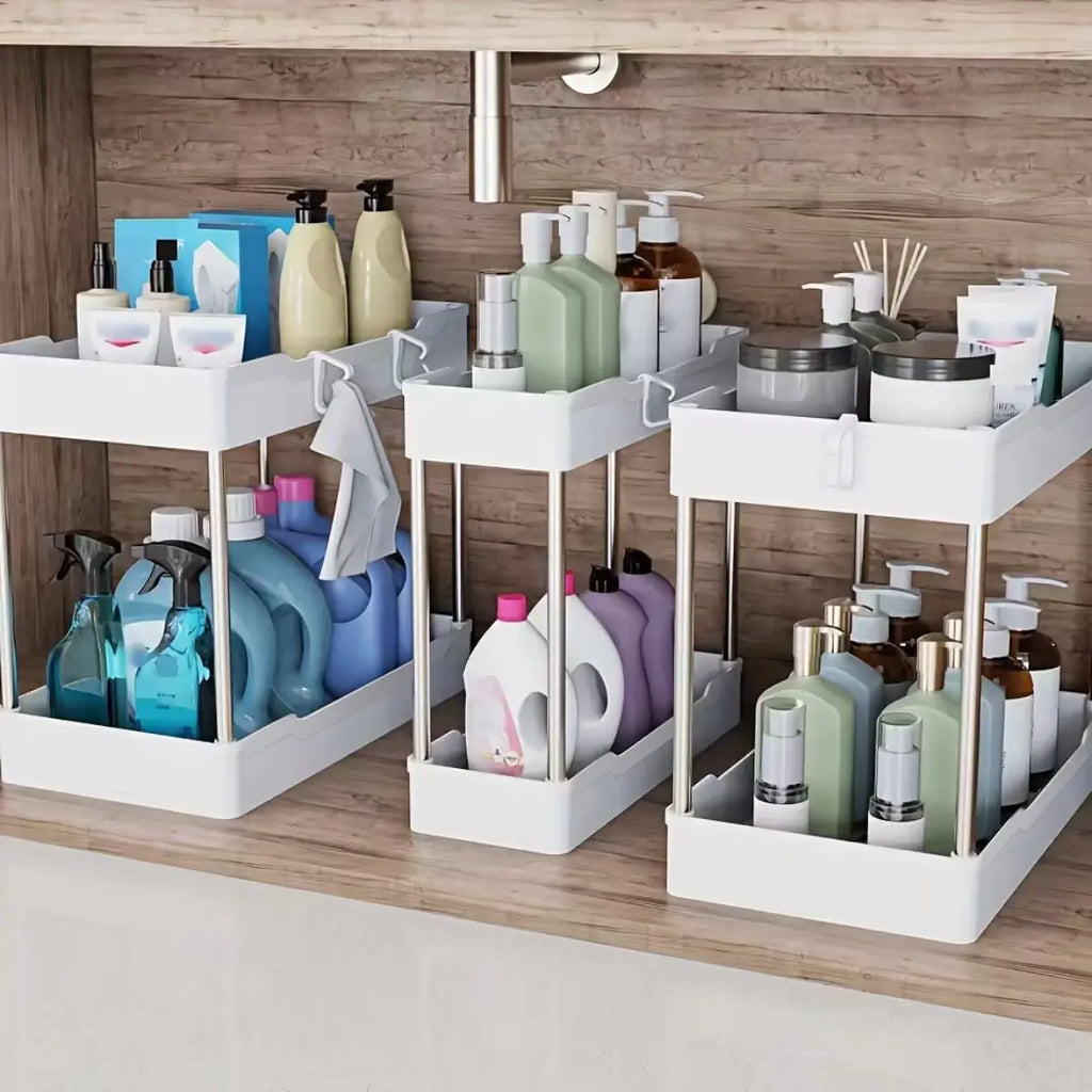 3pcs Under Sink Organizers Storage Racks