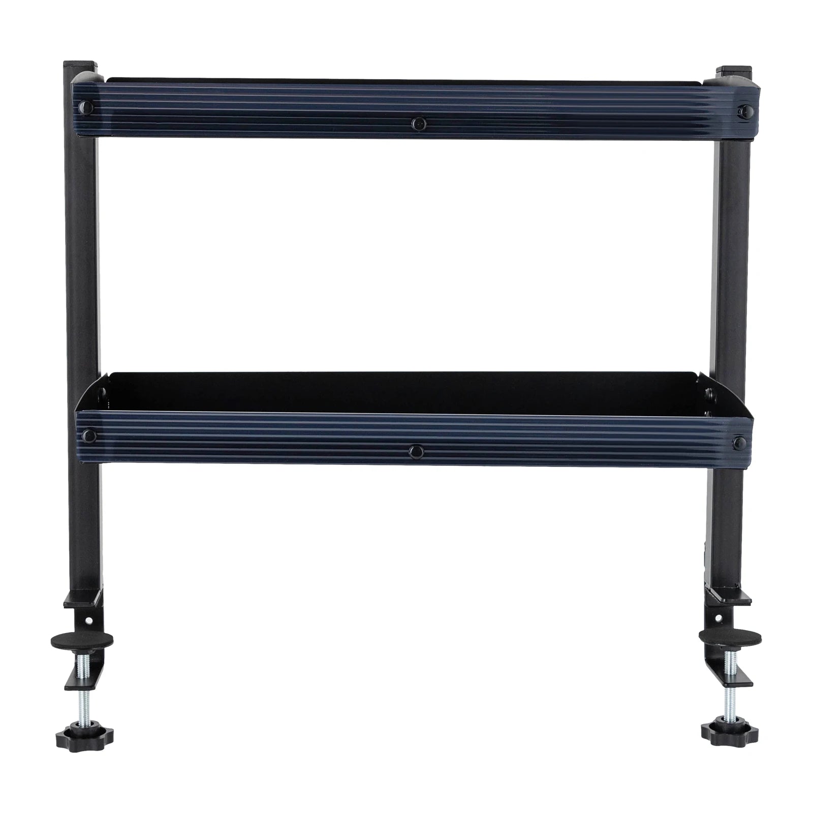 Clamp-on Under Table Corner Shelves Organizer Black