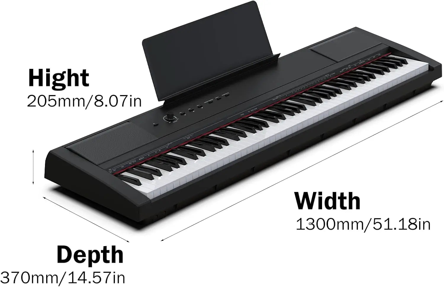 88 Key Digital Keyboard Semi-Weighted Digital Piano