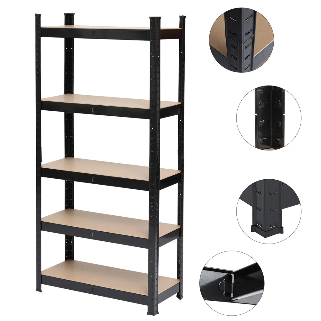 5 Tier Heavy Duty Metal Shelving Rack Unit