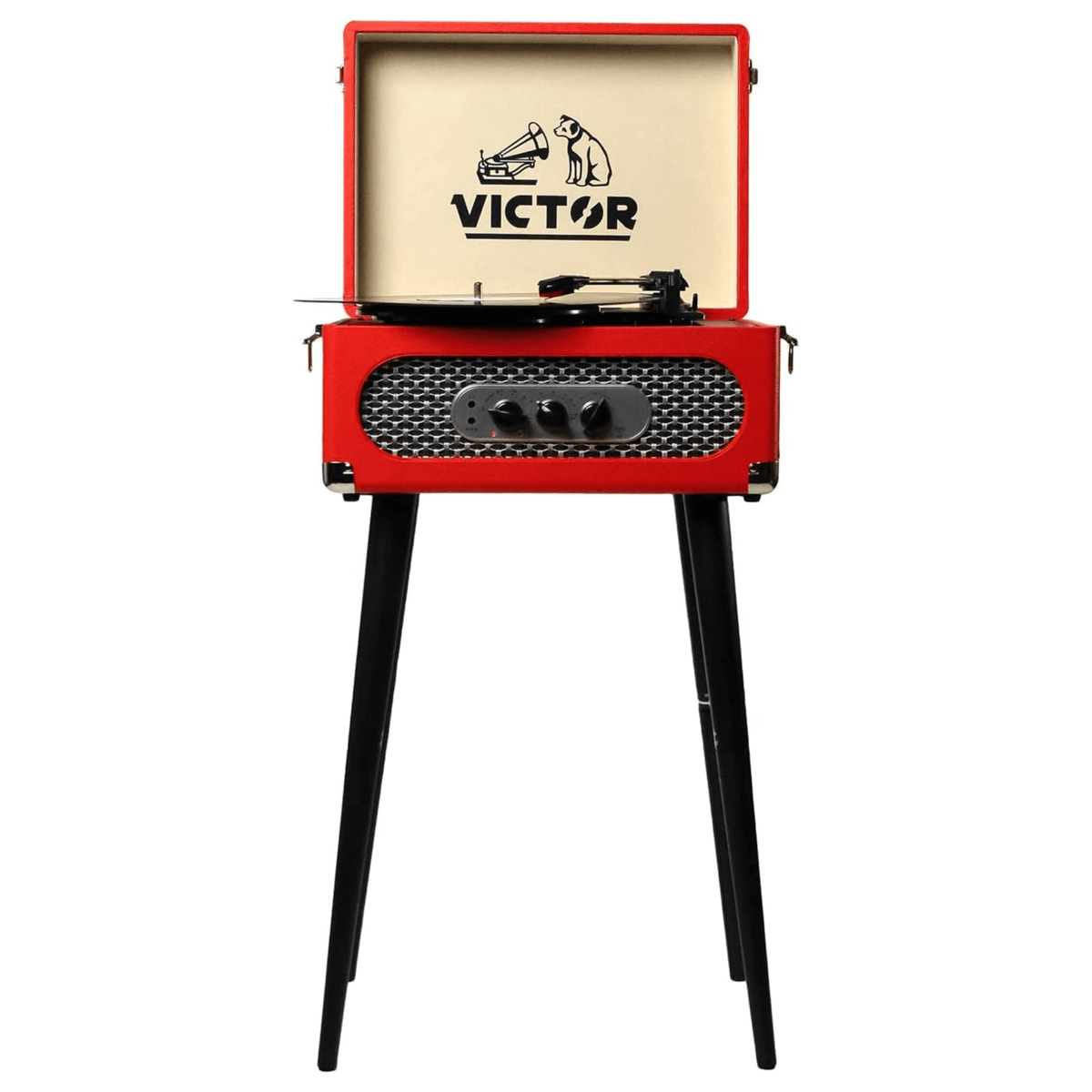 Victor Andover 5-in-1 Music Center with Chair-Height Legs and Bluetooth Function