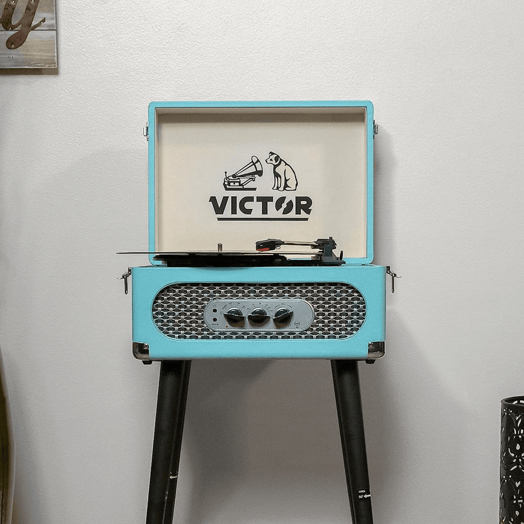 Victor Andover 5-in-1 Music Center with Chair-Height Legs and Bluetooth Function